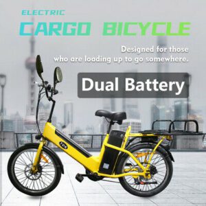 TDR 22'' ELECTRIC CARGO BIKE 48V 250W EBIKE DUAL BATTERY + LOADING REAR RACK