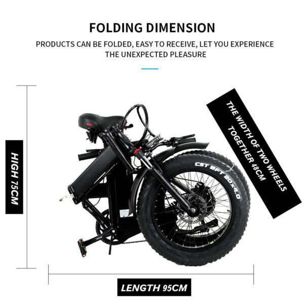KRISTALL GW20 48V15AH 750W FAT TIRE FOLDING EBIKE - Image 12