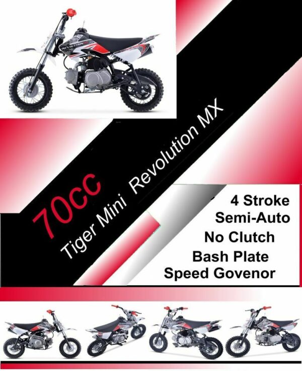 Kids 70cc Semi Automatic Dirt Bike Revolution MX - Image 6