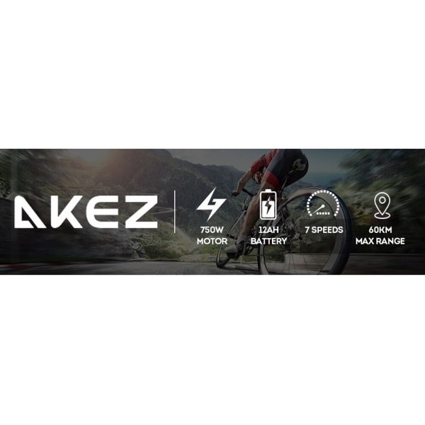 AKEZ 750W 48V R1ZCC Snow Bicycle 20" Electric Bike eBike Battery Black - Image 2