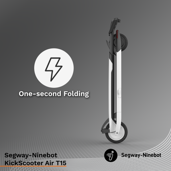 Segway Ninebot Kickscooter Air T15 Electric Scooter Smart Compact Foldable - Image 6