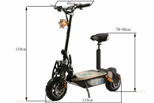 Kasa 2000W Electric Scooter 60V Foldable Motorised Bike 12" Off Road Tyre Light - Image 2