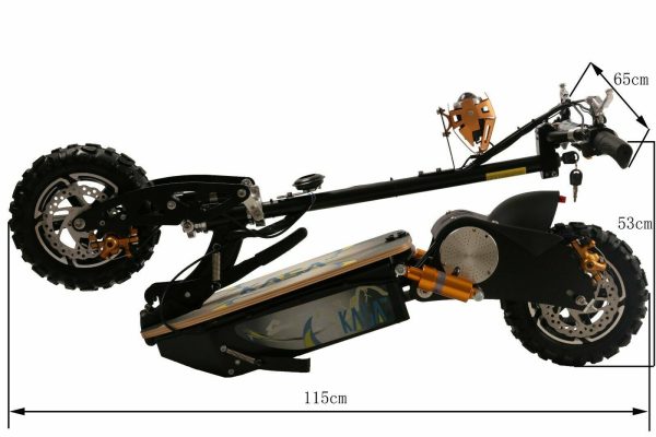 Kasa 2000W Electric Scooter 60V Foldable Motorised Bike 12" Off Road Tyre Light - Image 3