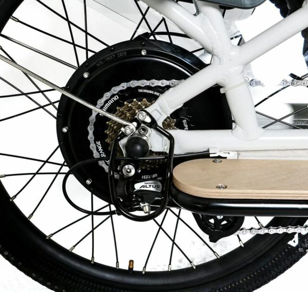 EUNORAU 24''48V500W Rear Motor Electric Cargo Bike Family Throttle and kids - Image 4