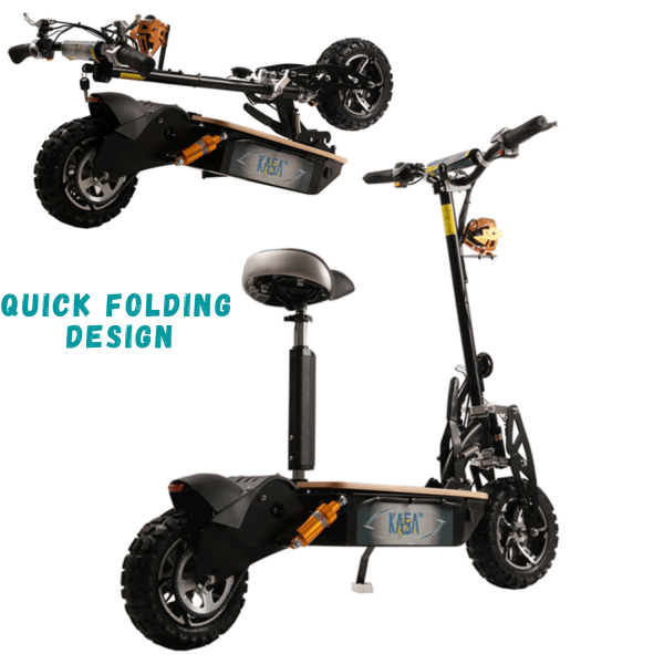 Kasa 2000W Electric Scooter 60V Foldable Motorised Bike 12" Off Road Tyre Light - Image 7