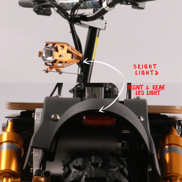 Kasa 2000W Electric Scooter 60V Foldable Motorised Bike 12" Off Road Tyre Light - Image 8