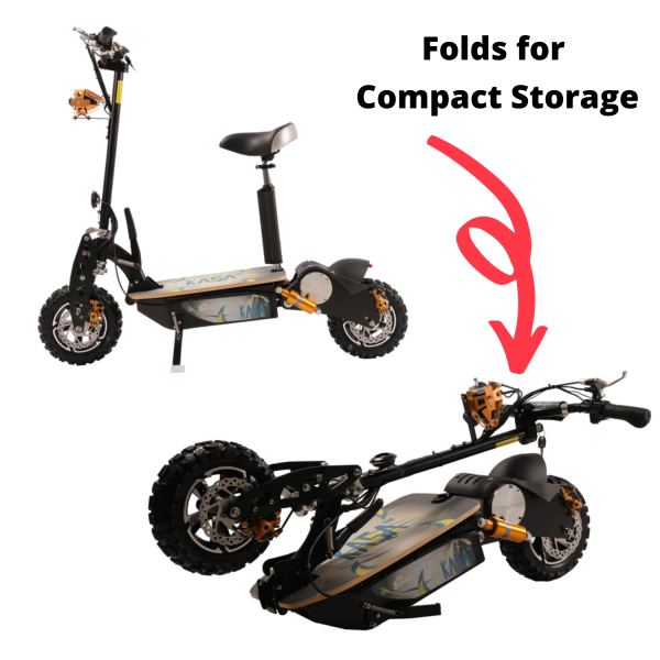 Kasa 2000W Electric Scooter 60V Foldable Motorised Bike 12" Off Road Tyre Light - Image 9
