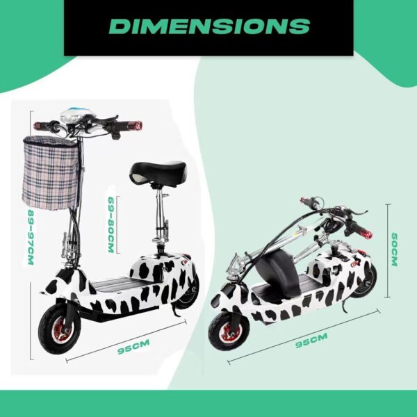 Electric Scooter 600W 35km/h Motor 8 inch Foldable Portable Commuter Bike Adults - Image 5