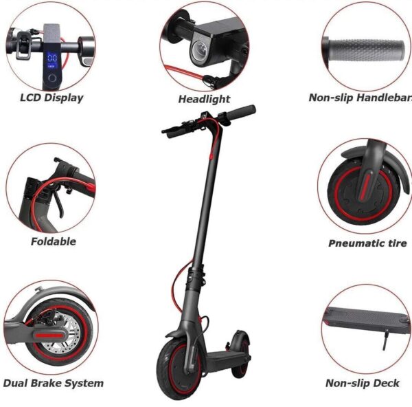 50KM Electric Scooter 800W Foldable Travel Escooter Adults Riding Commuter Bike - Image 4