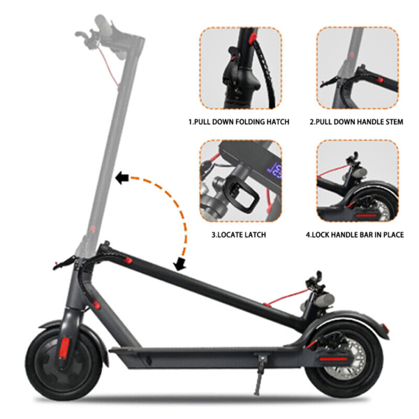 Electric Scooter 900W 40KM/H Adult 8.5 inch 50km Portable Yellow Foldable Bike - Image 8