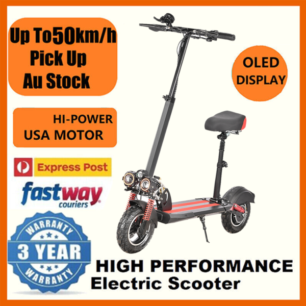 10'' Off Road Electric Scooter 50KM/H 12000W Black High Speed Electric Motor Adult Glow eBike - Image 2