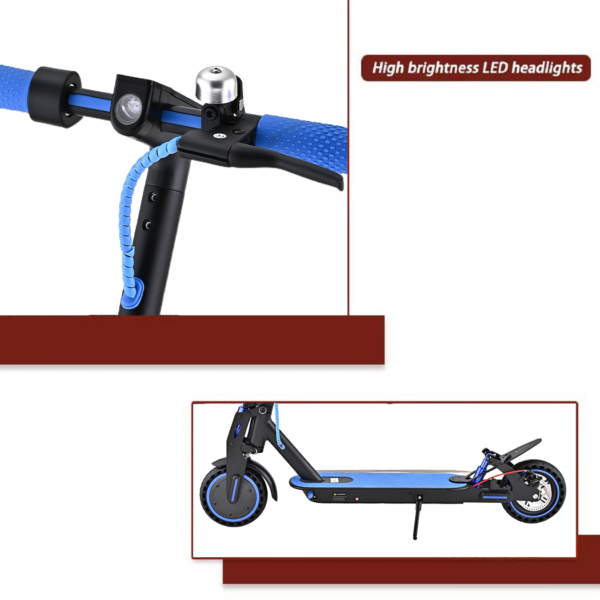 Electric Scooter 900W 40KM/H Foldable Travel E-Bike w/ Shock Absorber - Image 5