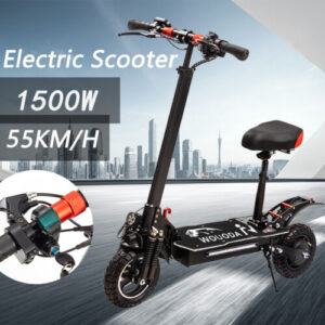 1500W 55KM/H Electric Scooter 10-inch Foldable Off-Road