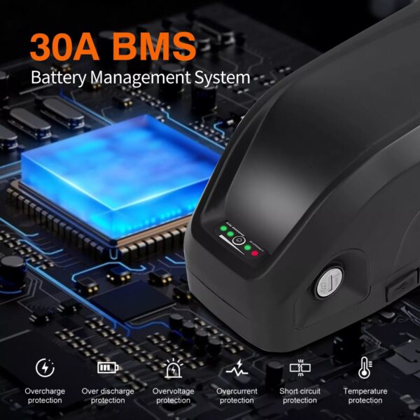 EBIKE Li-oin Battery 52V13Ah Electric Bike Downtube Battery for 1000W Motor - Image 3