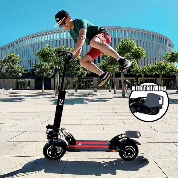 1000W Electric Scooter Off Road 45KM/H Foldable Commuter Adult w/ Seat & Tail - Image 2