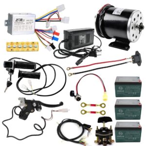 36V 500W Brush Electric Motor Kit Controller Battery fo Go Kart Buggy EBike E300