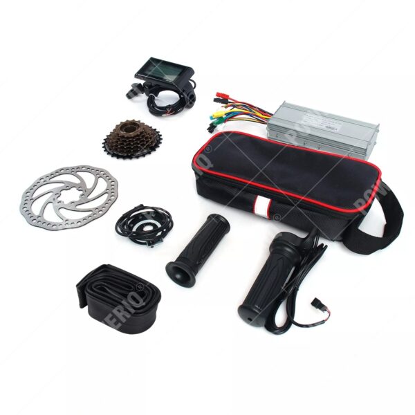 26" Electric Bicycle Motor Conversion Kit 48V 1500W Rear Wheel EBike w/LCD Meter - Image 3