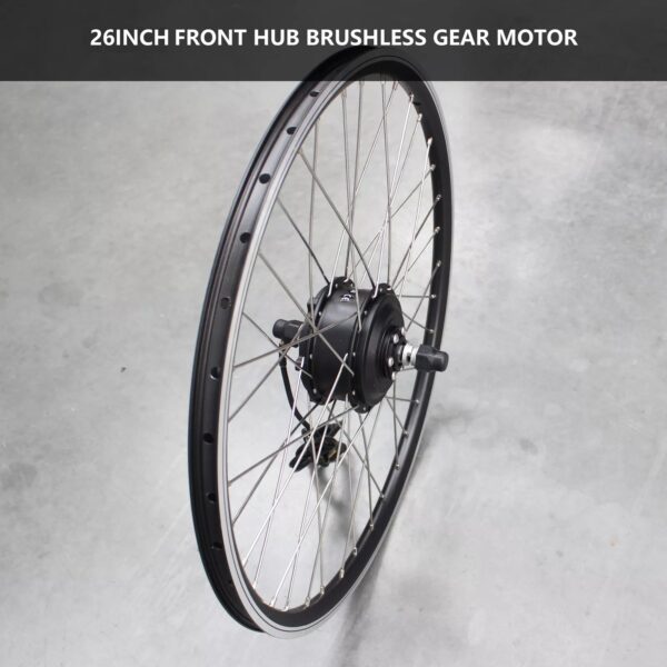 26" 10Ah 350 W Electric Bicycle Conversion E-Bike Front Wheel Kit with Battery - Image 5