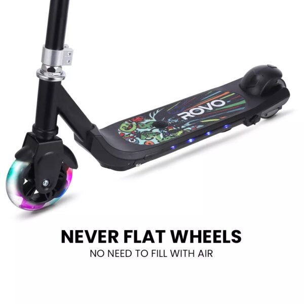ROVO KIDS WhizKid Electric Scooter Height Adjustable Lithium eScooter Toy Black - Image 3