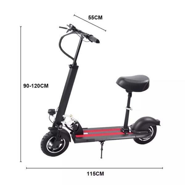 Eeeza 500W 48V 10Ah Electric Scooter Disc Brake Commuter Bike LCD - Image 4