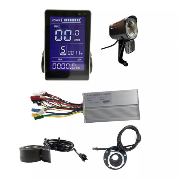Ebike 36/48V 30A 1000W-Controller +LCD+Throttle+Brake Lever+PAS+Head Lights Kit - Image 3