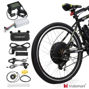 Voilamart 48V 1500W Electric Bicycle Conversion Kit LCD E-Bike 26" Rear Wheel