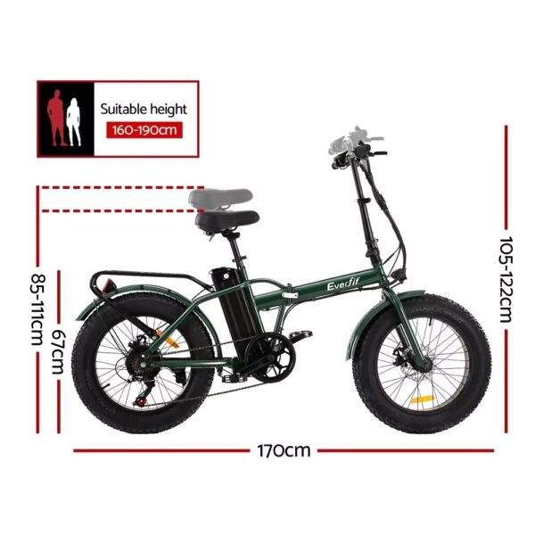Everfit 20 Inch Folding Electric Bike eBike Urban City Bicycle Rechargeable - Image 5