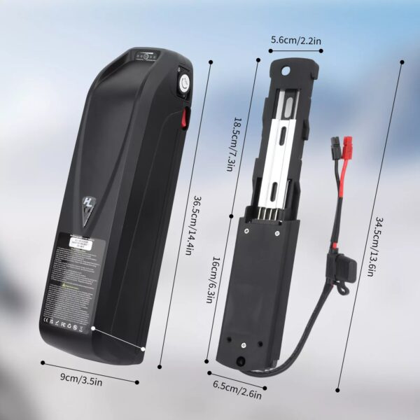 EBIKE Li-oin Battery 52V13Ah Electric Bike Downtube Battery for 1000W Motor - Image 4