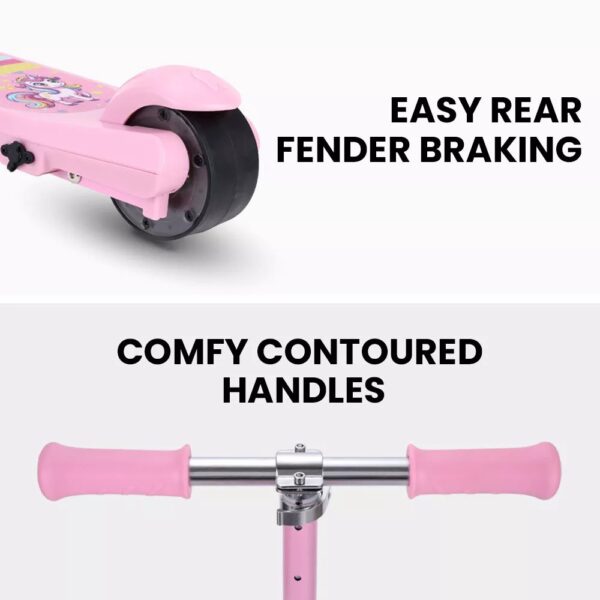 ROVO KIDS WhizKid Electric Scooter Height Adjustable Lithium eScooter Toy Pink - Image 4