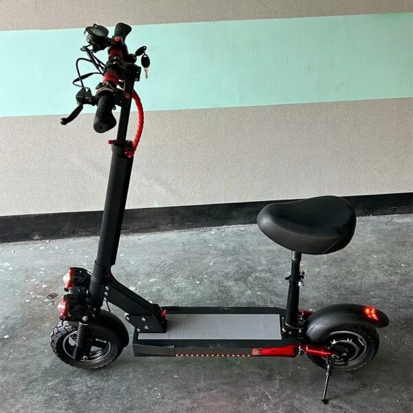 Foldable Electric Scooter 1000W Portable 40-50KM/H Off Road Adult e Bike w/ Seat - Image 3