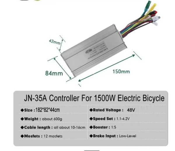 26" Electric Bicycle Motor Conversion Kit 48V 1500W Rear Wheel EBike w/LCD Meter - Image 7