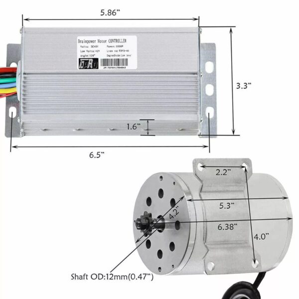 48V 1800W Electric Brushless Motor Controller Battery Kit Ebike Go Kart Quad ATV - Image 5