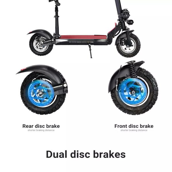 Foldable Electric Scooter 1000W Portable 40-50KM/H Off Road Adult e Bike w/ Seat - Image 4