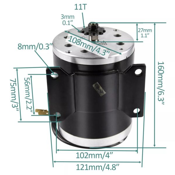 Full Set 36V 500W Brush Motor Controller Kit For EBike Gokart Quad Scooter Moped - Image 5