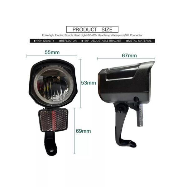 Ebike 36/48V 30A 1000W-Controller +LCD+Throttle+Brake Lever+PAS+Head Lights Kit - Image 5