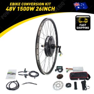 1500W 26" Electric Bicycle Motor Conversion Rear Wheel EBike w/LCD Meter