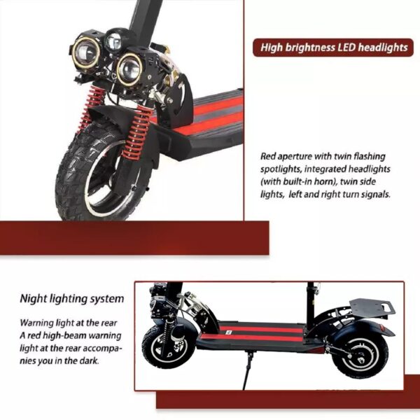 1000W Adult Electric Scooter 45km/h Foldable Commuter E-Bike Off Road w/ Seat AU - Image 6