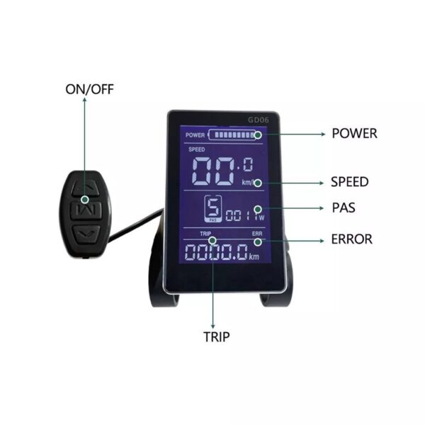 Ebike 36/48V 30A 1000W-Controller +LCD+Throttle+Brake Lever+PAS+Head Lights Kit - Image 6