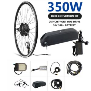 26" 10Ah 350 W Electric Bicycle Conversion E-Bike Front Wheel Kit with Battery