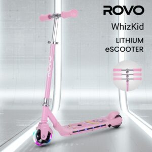 ROVO KIDS WhizKid Electric Scooter Height Adjustable Lithium eScooter Toy Pink