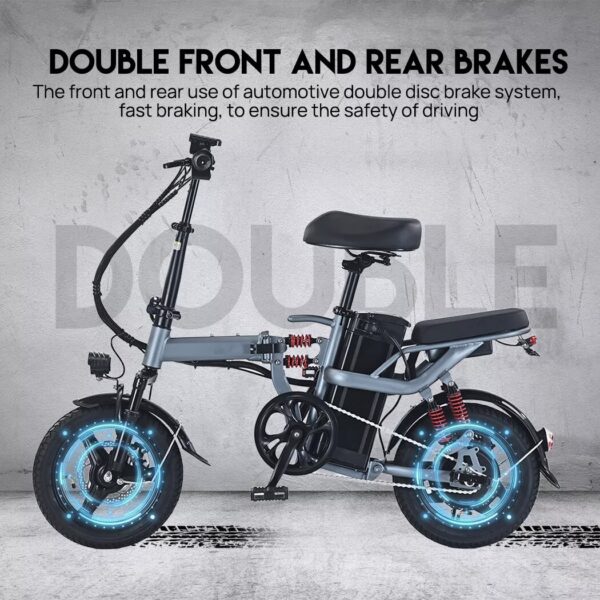 1000W Commuter Electric Bike Folding Ebike Scooter 48V 40km/h Adult eBicycle - Image 6
