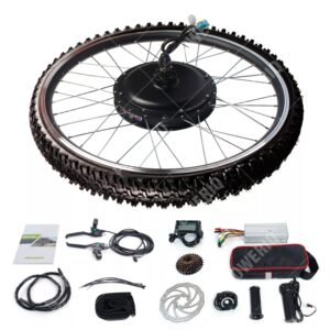 26" Electric Bicycle Motor Conversion Kit 48V 1500W Rear Wheel EBike w/LCD Meter