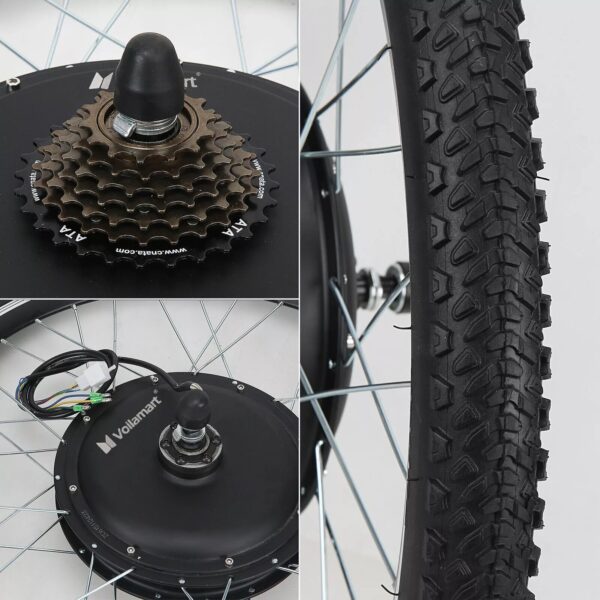 Voilamart 1500W Electric Bicycle Conversion Kit 26" Rear Motor Wheel EBike w/LCD - Image 7