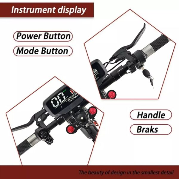 2500W 70KM/H Electric Scooter Portable Off Road Scooter Adult Foldable E-Bike - Image 10