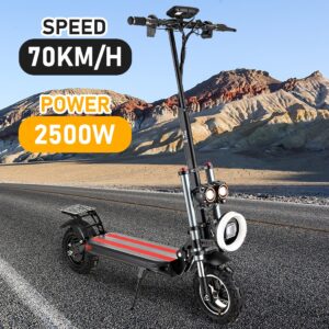 2500W 70KM/H Electric Scooter Portable Off Road Scooter Adult Foldable E-Bike