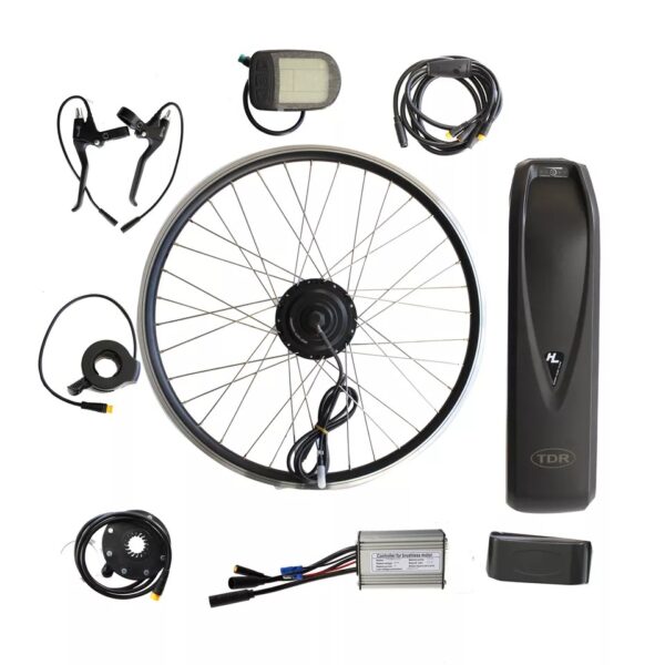 26" 10Ah 350 W Electric Bicycle Conversion E-Bike Front Wheel Kit with Battery - Image 2