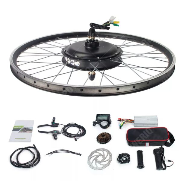 1500W 26" Electric Bicycle Motor Conversion Rear Wheel EBike w/LCD Meter - Image 3