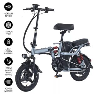 1000W Commuter Electric Bike Folding Ebike Scooter 48V 40km/h Adult eBicycle