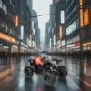 MOVO HE-K3 500W 36V 12Ah Lithium Battery Quad Bike- Black & Red - Image 3
