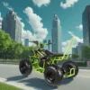 MOVO HE-K5B 500W 36V 12Ah Lithium Battery Quad Bike- Green - Image 4